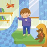 worried boy finds out he wet the bed
